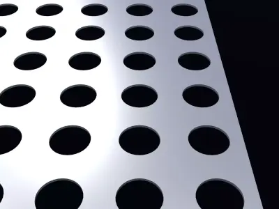 Perforated panel with 28 percent opening 25O68 3D model