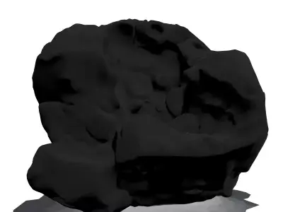 Rough Meteorite Fragment 3D Model Low-poly 3D model