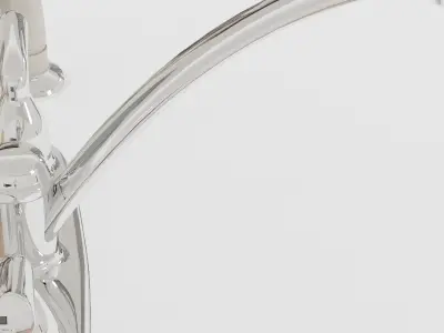 Chrome Faucet kit Low-poly 3D model