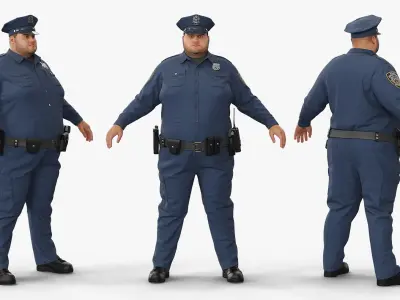  Overweight NYPD Police Officer Fur for Maya 