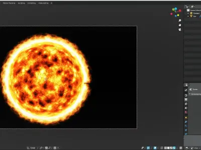 Full CG Sun 3D model