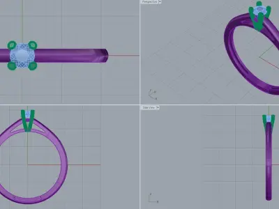 wedding engagement women ring 3dm 3D print model purchase