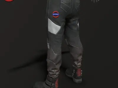 Sci fi pants v1 game ready Low-poly 3D model