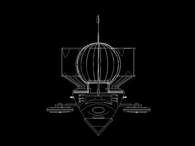 Sci-Fi Pirate Ship  3D model