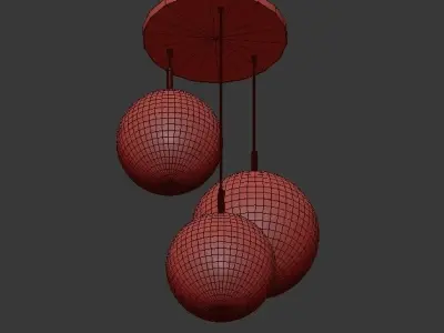 Copper Light Black Pendant 3 3D model