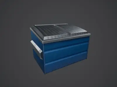 Stylized Dumpster Low-poly 3D model