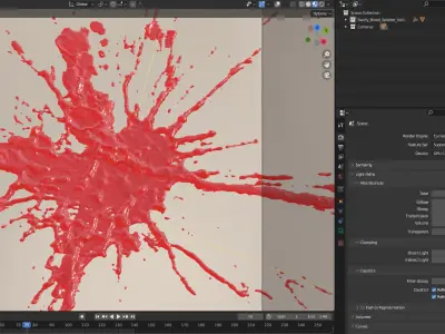 Swirly Blood Splatter vol1 2 3D model