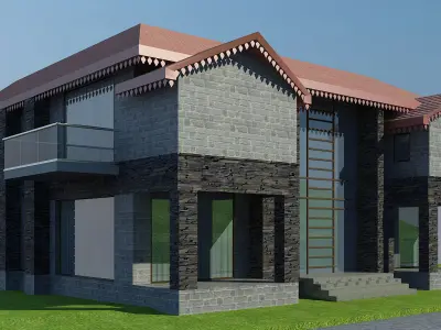 4 Type House Model  3D model