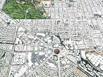 Cityscape Long Beach California USA 3D model