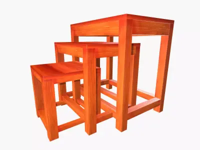  Tabel Free low-poly 3D model