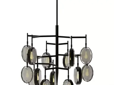 MAXIN 15 LT LARGE CHANDELIER Low-poly 3D model