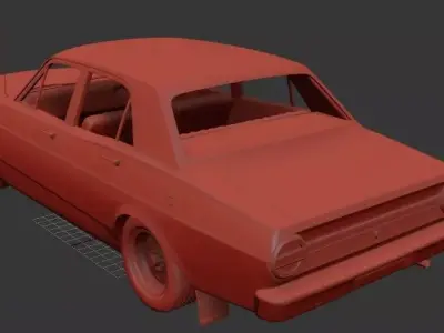 F Falcon AU Mk2 XT sedan 1968 3D print model