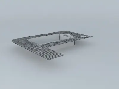 Terrace pool Free 3D model