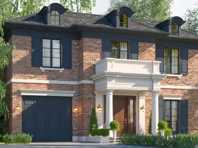 Modern Classic house 2 3D model