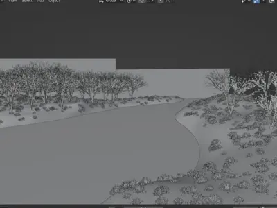 Winter forest  3D model