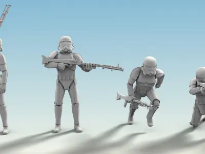 10 Figure Stormtrooper Printable Set-03 3D model