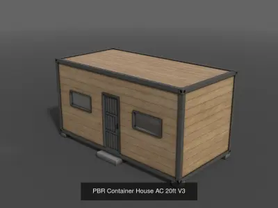 PBR Container House AC 3D Model Pack