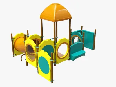 Kids playground outdoor 04 3D model