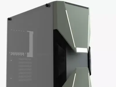 PC case rigged Low-poly 3D model