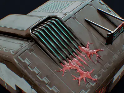 Doomed Hangar Low-poly 3D model