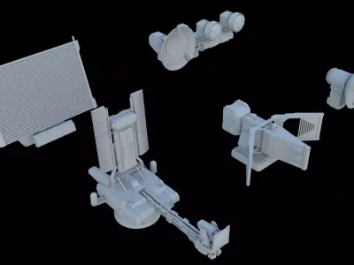 Radar set 3D model