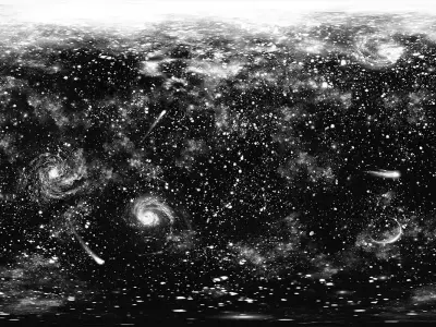 HDRI Panoramic Sky - 360 starfield -01 cosmic gray Low-poly 3D model