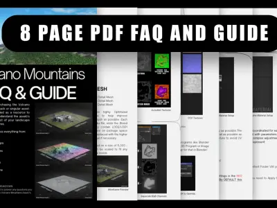 Volcano Mountain Range Version 8 3D model