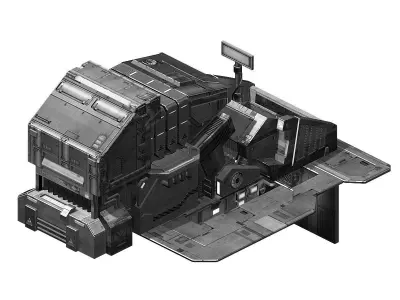 Machinery - Spacecraft - Functional Objects 08 3D model
