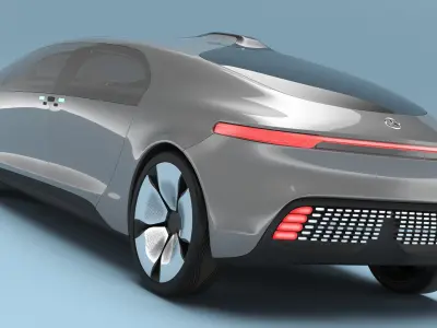 Autonomous Electric Sedan Prototype Silver 