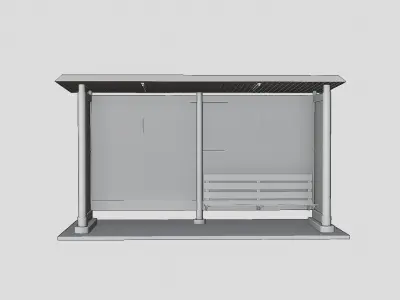 bus stop 3D model