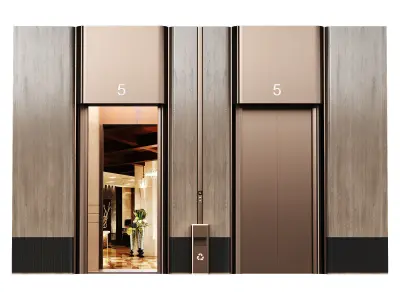 Elevator Lobby Design Low-poly 3D model