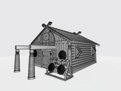 Vikings carved house 3D print model