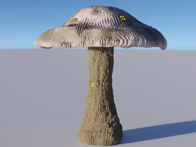 Mushroom House Low-poly 3D model