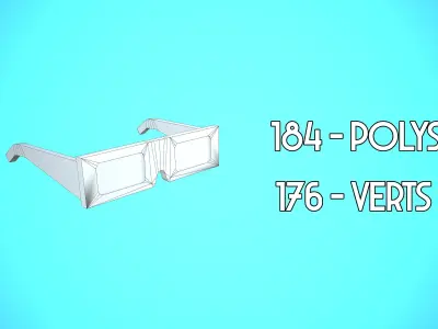 GLASSES 05 - CARTOON STYLIZED Low-poly 3D model