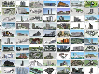 Collection 60 Sketchup Office models 3D Model Pack