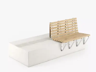 Bench 3D model 6