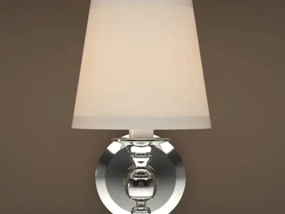 Lamp Bracket Polished Chrome 3D model