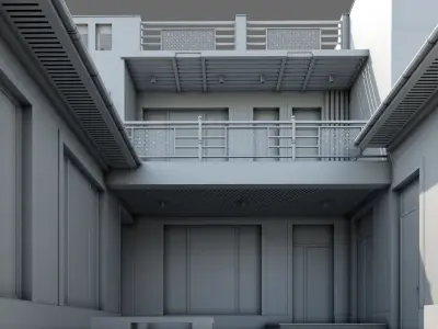 Modern House ID032 3D model