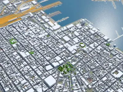 Veracruz Mexico 20km AI Low-poly 3D model