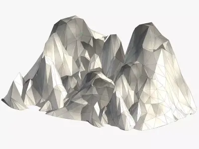 Mountain Landscape Low-poly 3D model