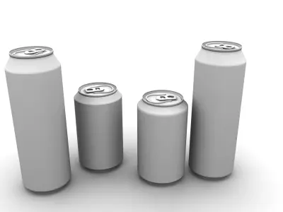 Beer cans 3D model