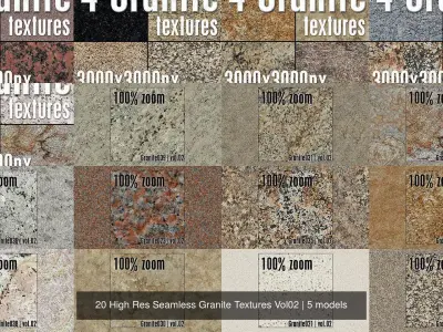 20 High Res Seamless Granite Textures Vol02 Texture