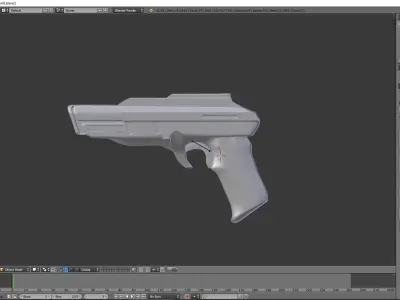 Sci-fi Gun 3D model 13
