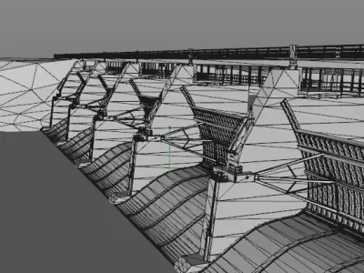 bridge dam  3D model 3D model