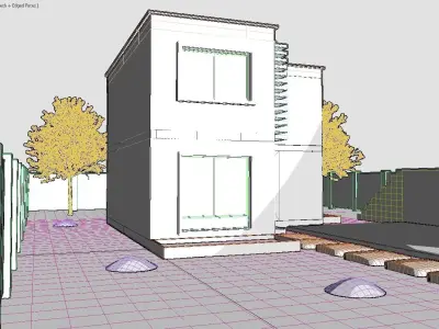 House Exterior Scene 3D model