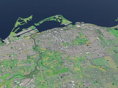 Toronto 30x30km City Map 3D model