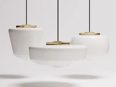 Pendant Lights Set 01 Low-poly 3D model