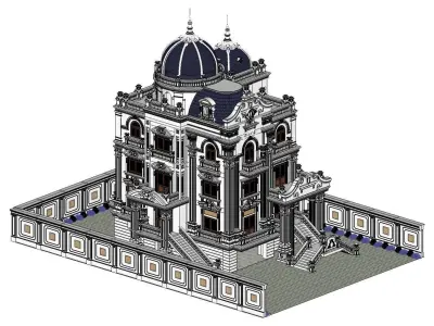 Sketchup 1007 house architecture 3D model