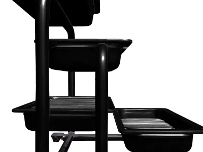 Modern Metal Tiered Serving Rack Low-poly 3D model