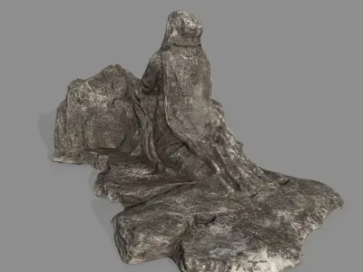 Jesus statue of lord of rings Low-poly 3D model